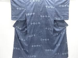 抽象模様織出し手織り紬着物